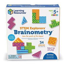 Learning Resources STEM Explorers Brainometry - 34-delige STEM Speelgoed voor Kinderen, Breinbrekers voor Kleuters, Terug naar School