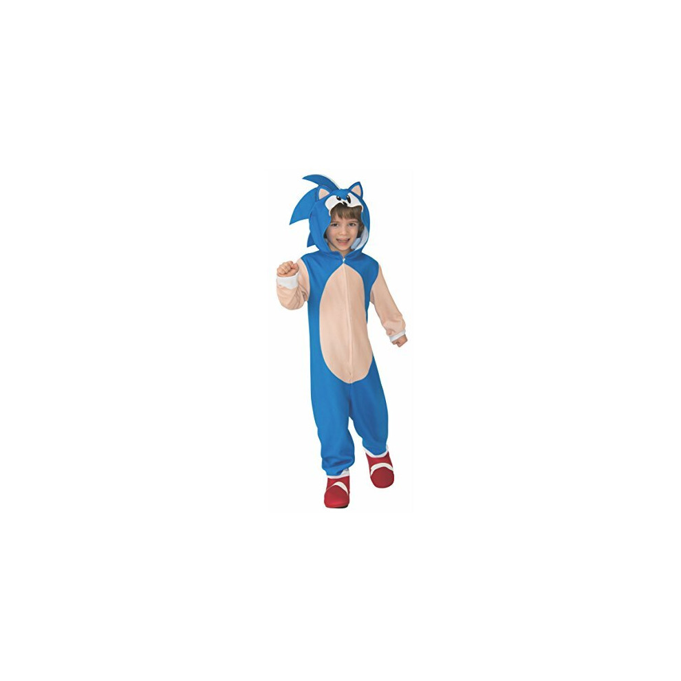Rubies Boys Sonic Oversized Jumpsuit Costume, As Shown, Large Us Not,Specified