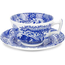 Tasse et Soucoupe Spode Portmeirion Blue Italian | Capacité de 20 onces | Ensemble de Thé Jumbo | Mug à Café