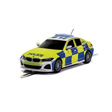Scalextric BMW 330i M-Sport Politiewagen 1:32 Slot Race Car C4165, Geel, Blauw & Wit