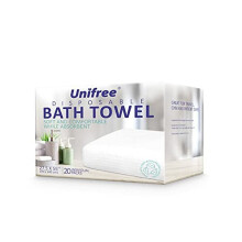 Unifree Disponable badeh?ndkl?der? Campingh?ndkl?de I Gym h?ndkl?de I Barber H?ndkl?de 20 T?ller individuelt pakket stor st?rrelse 27,5 med 55 to