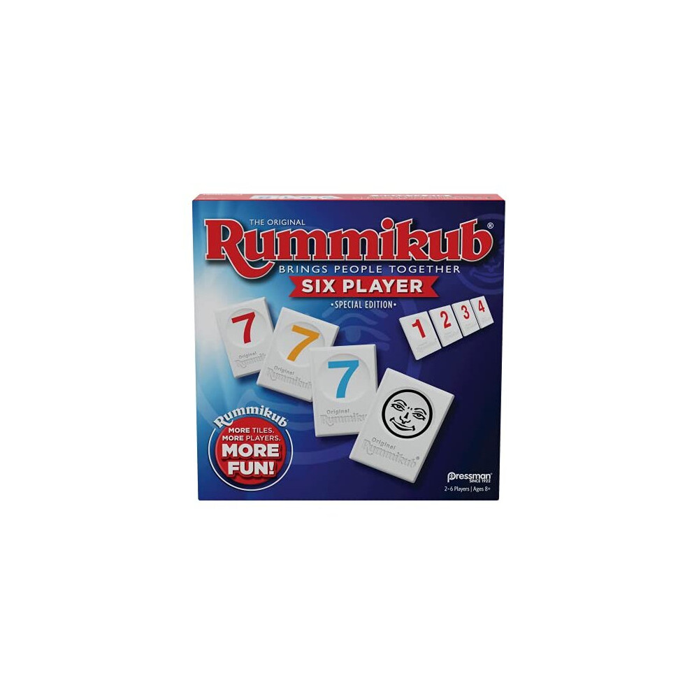 Rummikub Six Player Edition - The Classic Rummy Tile Game - More Tiles and More Players for More Fun! by Pressman , Blue