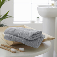 (Silver) Catherine Lansfield Anti-Bacterial 100% Cotton Face Cloth