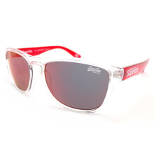 SUPERDRY Sunglasses ROCKSTAR Clear/ Red with Red Mirrored Lenses 186