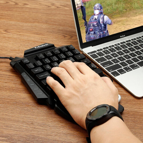 One Hand Gaming Keyboard Mini Mechanical Rgb Backlit Keyboard Game Controller 2