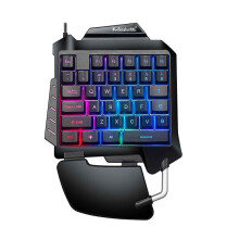 One Hand Gaming Keyboard Mini Mechanical Rgb Backlit Keyboard Game Controller