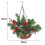 Living And Home Artificial Christmas Hanging Basket with Frosted Pine Cone 6