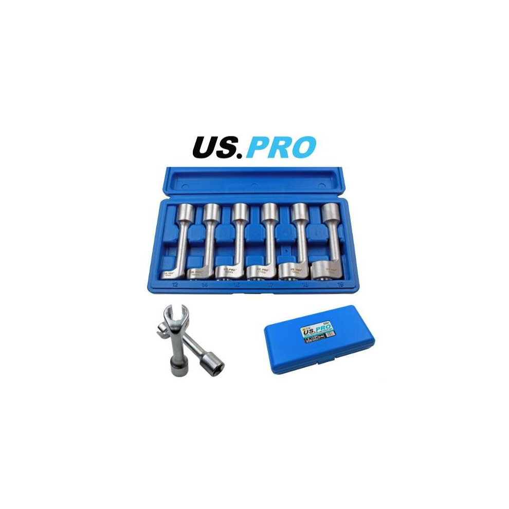 US PRO Diesel Injector Line Socket Set 6pc 1/2"" Drive 12mm - 19mm In Case 5591 - Image 3