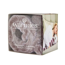 (Grey) Warmies 32" Long Rolled Hot Water Bottle & Body Warmer With Fabric Cover
