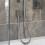 Thermostatic Square Concealed Shower Head Wall Mounted Adjustable Riser Handset 5