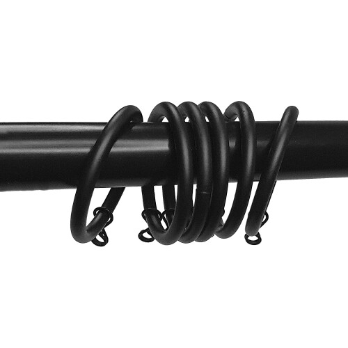 (24 Pack) 38mm Metal Curtain Rings - Black 1