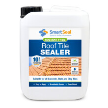 (5 Litres) Smartseal Roof Tile Sealer - Long-lasting Protection for Concrete, Slate & Clay Roof Tiles - Solvent-Free Roof Sealant. 10-year Protection.