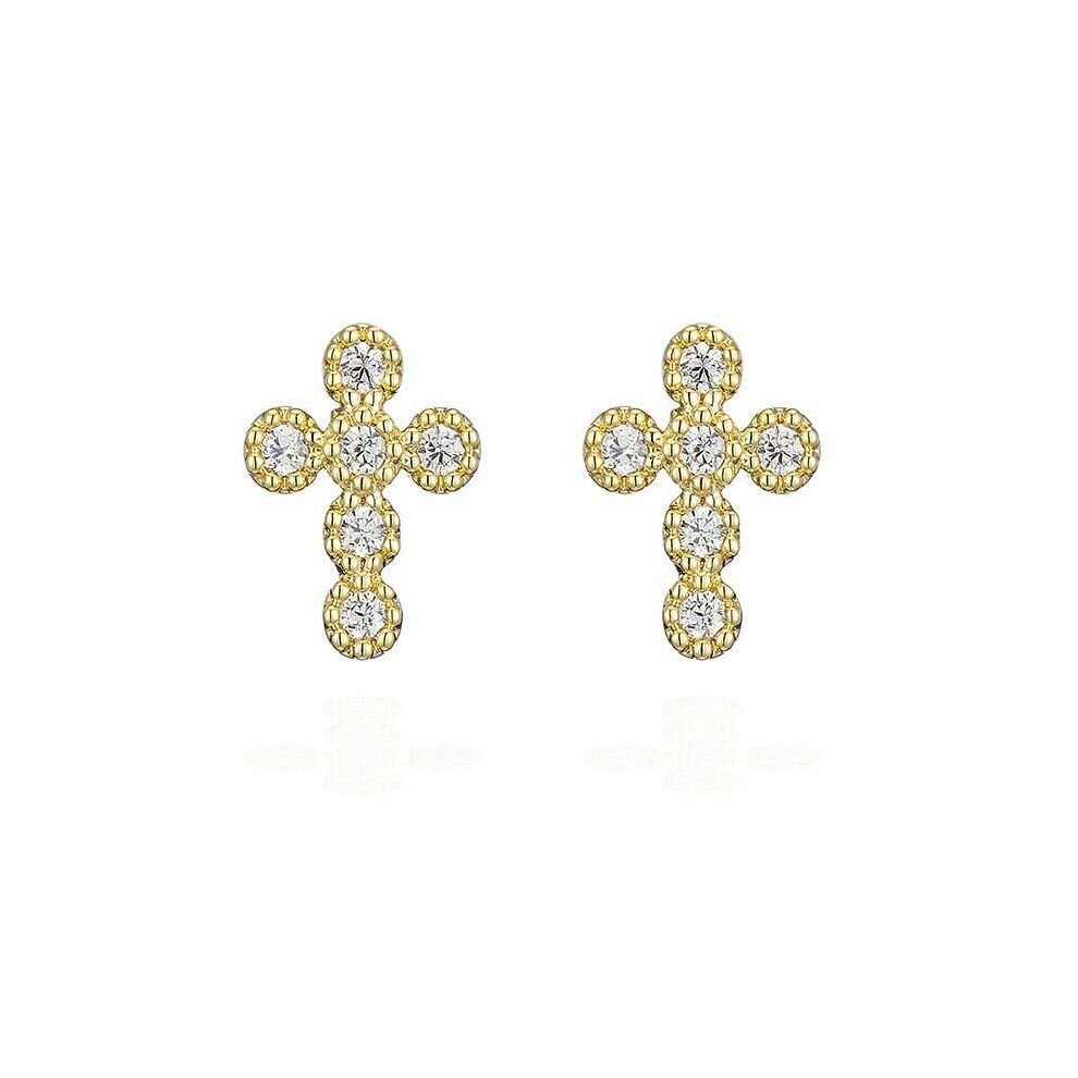 Stud Earrings Rhinestone Crystal Women Girls ladies wedding Gift Earring Gold