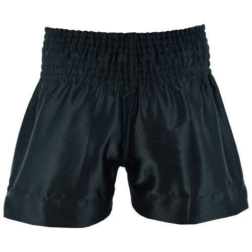 (Medium) Playwell Kickboxing Competition Satin Fight Shorts - Black 1