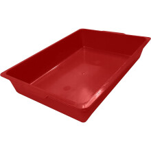 (Red) Kitten Cat Litter Tray Pet Cage Base 36cm