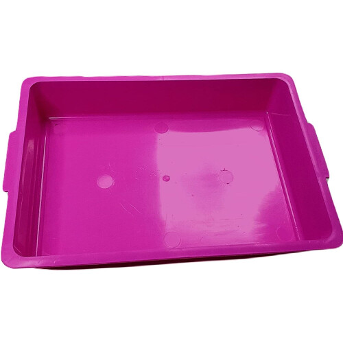 (Pink) Kitten Cat Litter Tray Pet Cage Base 36cm 2