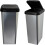 45L SILVER IML TOUCH & LIFT RECTANGLE SWING KITCHEN WASTE RUBBISH BIN 1