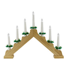 Wooden Candle Bridge With 7 Led Lights GEEZY