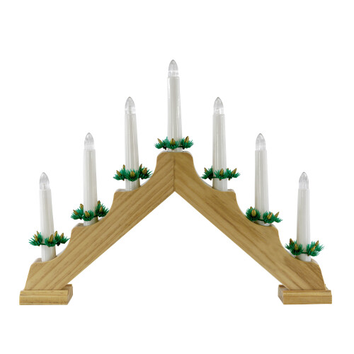 GEEZY Wooden Candle Bridge With 7 Led Lights GEEZY