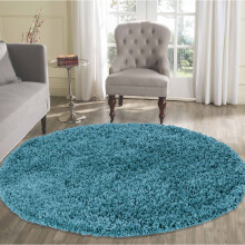 (Round 120 x 120cm, TEAL) Living Room Soft Shaggy Rugs 45mm Pile Height Small - Extra Large in 22 Colours