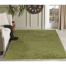 (Rectangle 80 x 150cm, GREEN) Living Room Soft Shaggy Rugs 45mm Pile Height Small - Extra Large in 22 Colours