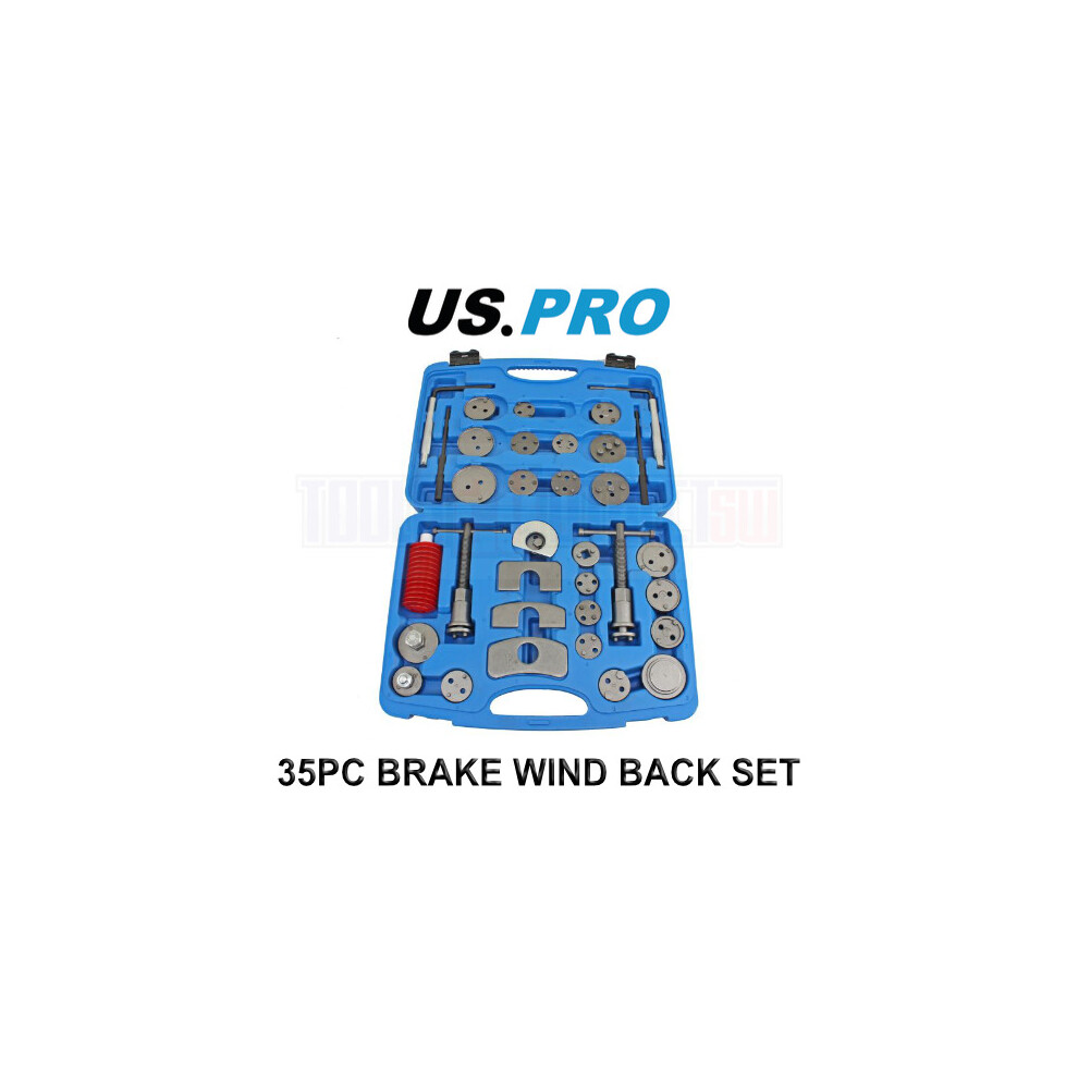 US PRO Tools 35pc Universal Brake Piston Caliper Wind Back Tool Kit 6266