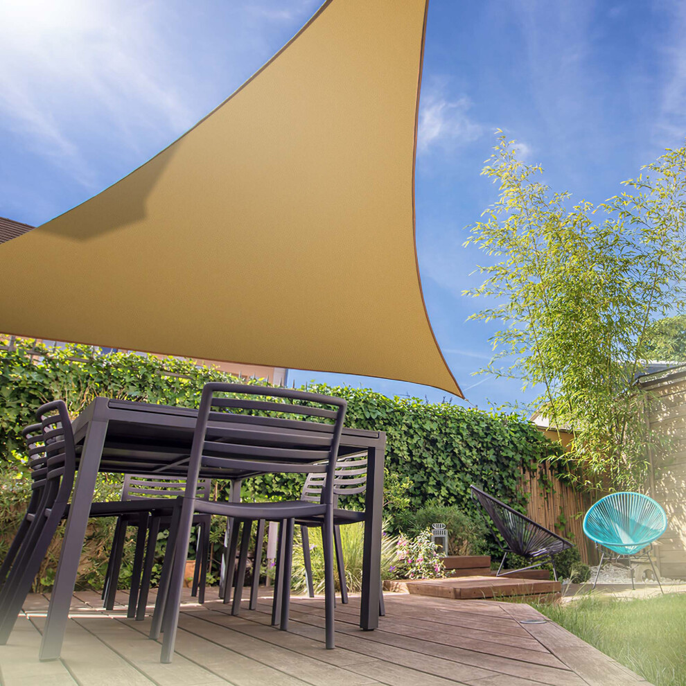 (Sand) Shade Sail Waterproof Sun Shade Canopy For Garden