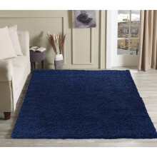 (Rectangle 160 x 230cm, NAVY) Living Room Soft Shaggy Rugs 45mm Pile Height Small - Extra Large in 22 Colours