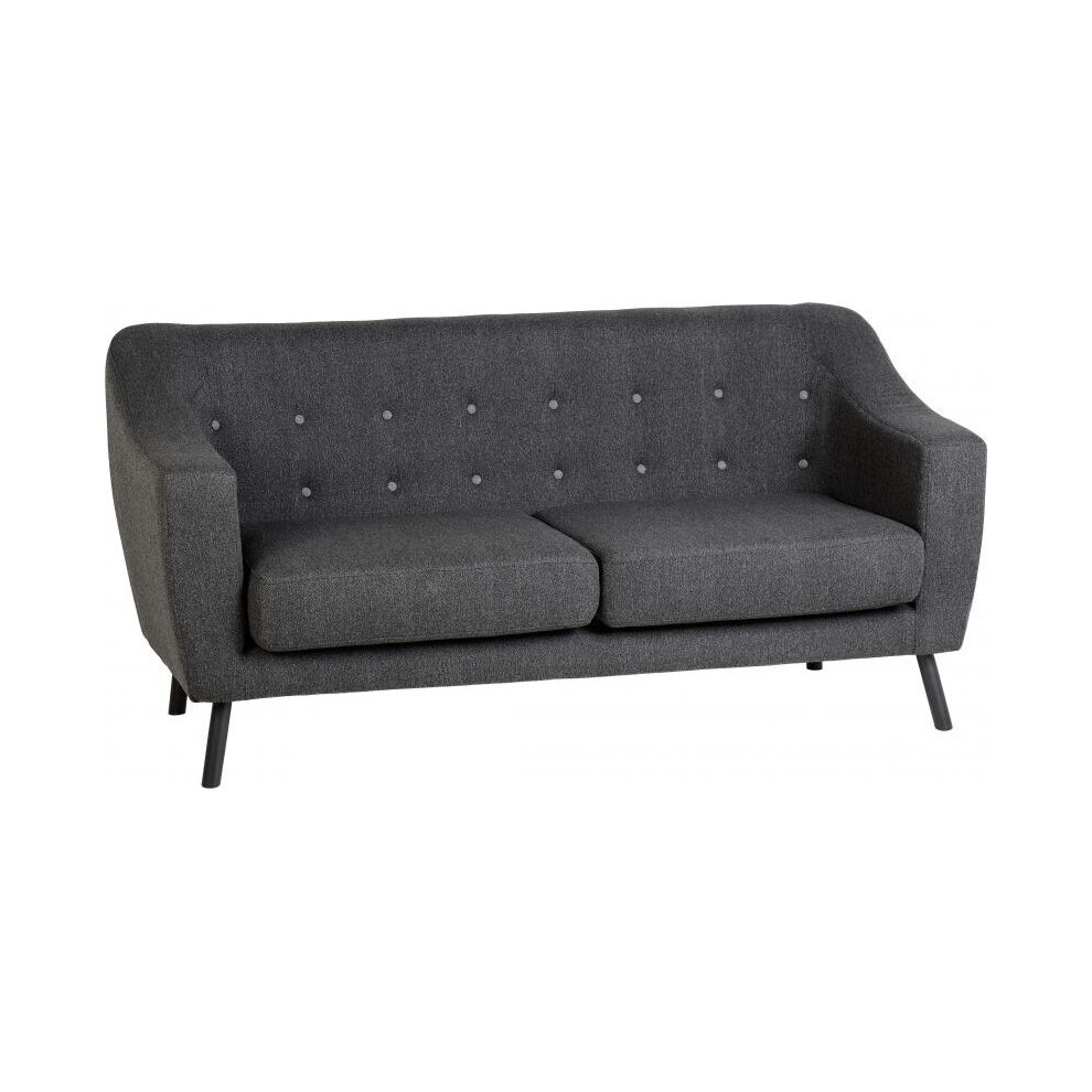 Seconique Ashley Sofa Collection - 2 & 3 Seater Fabric Sofa - Dark Grey