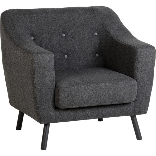 Seconique Seconique Ashley Dark Grey Fabric Armchair