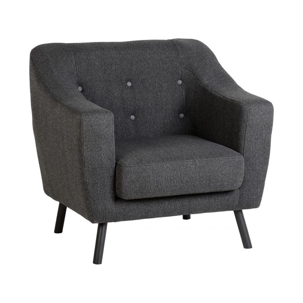 Seconique Ashley Dark Grey Fabric Armchair