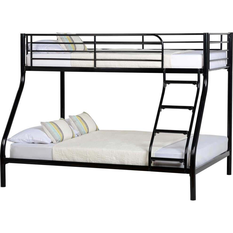 Seconique Tandi Triple Metal Sleeper Bunk Bed - Black