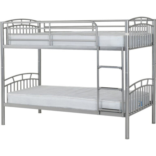 Seconique Seconique Ventura 3ft Metal Bunk Bed - Silver