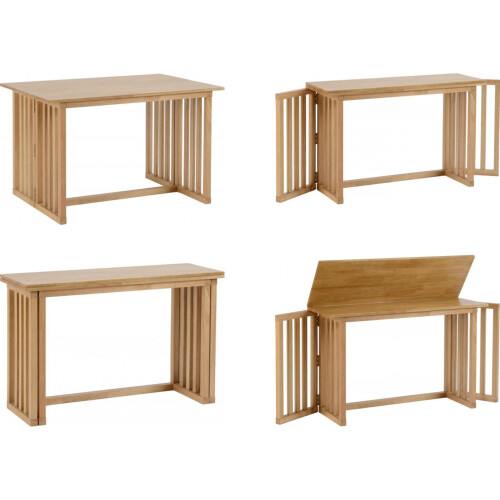 Seconique Seconique Richmond Solid Wood Foldaway Dining Table - Oak Varnish 1