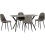 Seconique Seconique Athens Black Metal Frame Dining Table - Concrete Effect Top 8