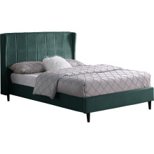 Seconique Amelia 5ft Kingsize 150cm x 200 Low Frame Bed Green Velvet Fabric