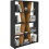 Seconique Naples 4 Shelf Medium Bookcase Shelving Unit - Black & Pine Effect 7