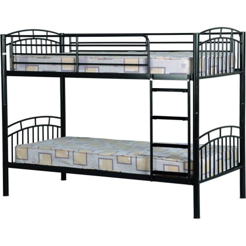 Seconique Seconique Ventura 3ft Metal Bunk Bed - Black