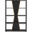 Seconique Naples 4 Shelf Medium Bookcase Shelving Unit - Black & Pine Effect 4