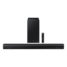SAMSUNG HW-B450 2.1ch Soundbar w/Dolby Audio, Subwoofer Included, Bass Boosted, Wireless Bluetooth TV Connection, Adaptive Sound Lite, Game Mode - Refurbished