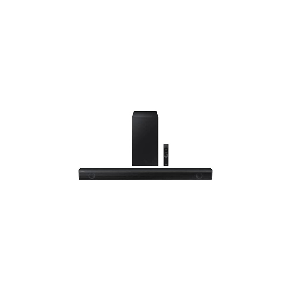 SAMSUNG HW-B450 2.1ch Soundbar w/Dolby Audio, Subwoofer Included, Bass Boosted, Wireless Bluetooth TV Connection, Adaptive Sound Lite, Game Mode