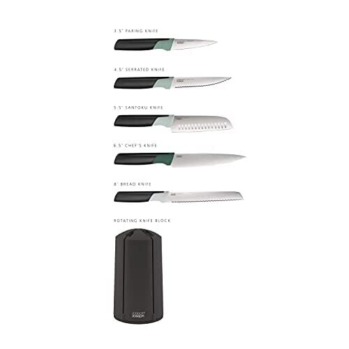 Joseph Joseph JOSEPH JOSEPH Elevate 5 Cuchillos Carrousel Verde 1