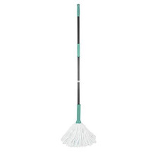 JVL 20-034TQ Super-Absorbent Easy Twist Microfibre Floor Mop, Turquoise/Grey