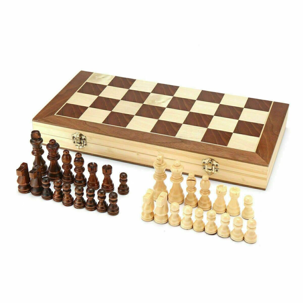 large-chess-wooden-folding-chessboard-magnetic-pieces-wood-board-uk