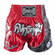 SANDEE KIDS UNBREAKABLE MUAY THAI SHORTS - RED - XX-Small