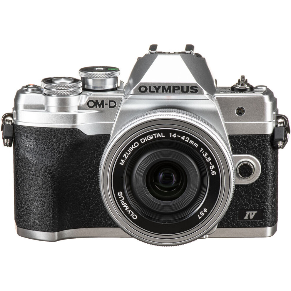 Olympus OM-D E-M10 IV Mirrorless Camera with 14-42mm EZ Lens (Silver)