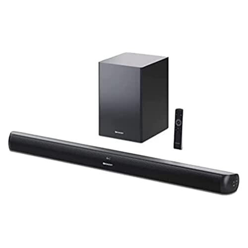 Sharp SHARP HT-SBW202 2.1 Soundbar with Wireless Subwoofer, 200W Slim Speaker w. Bluetooth 4.2, for Streaming - Aux, USB Playback, HDMI ARC/CEC & Digi