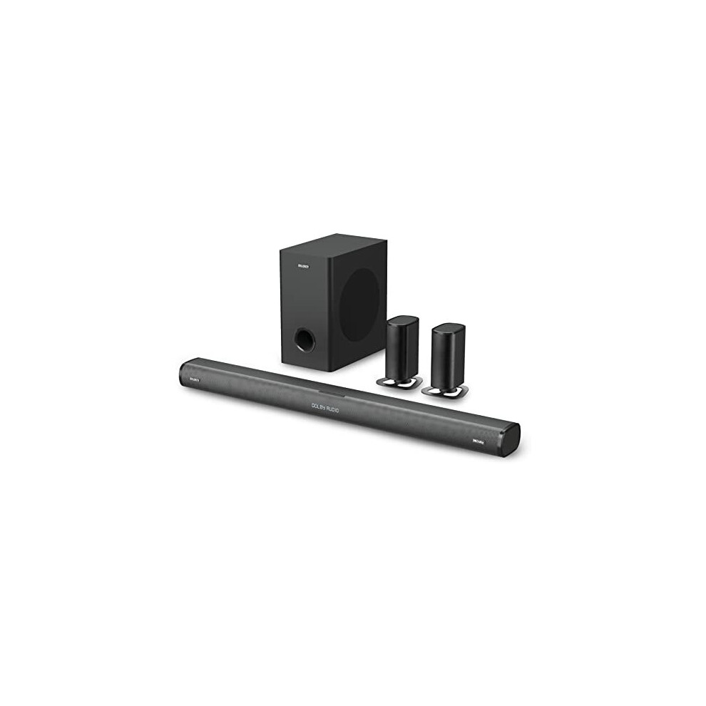 Majority Everest 5.1 Dolby Audio Surround Sound System with Sound Bar | Wireless Subwoofer I 300W Powerful Surround Sound | Home Theatre 3D Audi