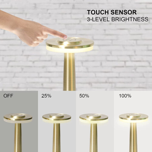 Cordless Table Lamp Touch Sensor Rechargeable LED Desk Lamp Night Lamp 2