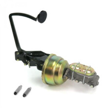 Helix Suspension Brakes & Steering 320258 35-40 Ford OEM X 7 in. Dual Brake Pedal Kit Disc & Disc 3 in. Black Pad